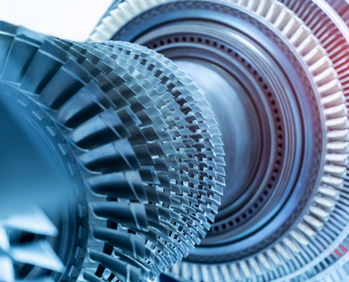 Jet Engine, Internal Structure With Hydraulic, Aircraft And Aerospace Industry