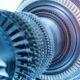 Jet Engine, Internal Structure With Hydraulic, Aircraft And Aerospace Industry
